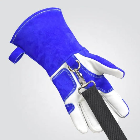 HANMECH Professional 18-Inch Heavy-Duty Anti-Bite Leather Training Gloves Dog Birds & all Reptiles Handling Gauntlets