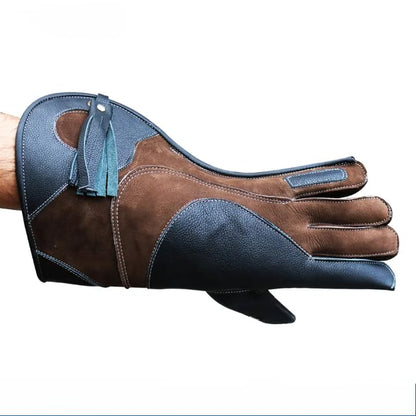 Leather Falconry 16 Inch Animal Handling Gloves for Dog Bite, Cat, Snake, Welding, Gardening, Beekeeping & Heat Resistance