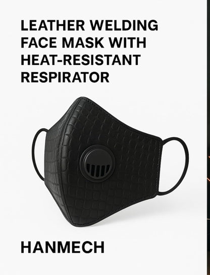 HANMECH Leather Mask with filter, Heat Resistant, Crocodile Print Design useful for every one everywhere