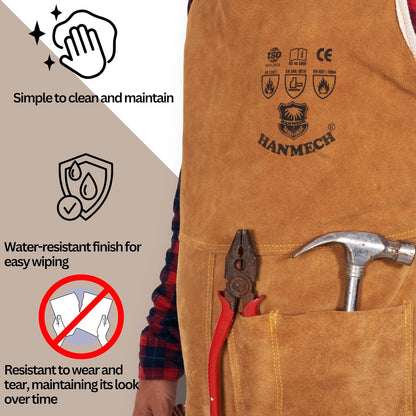 ProGuard Suede Leather Welding Bib & Apron Suit