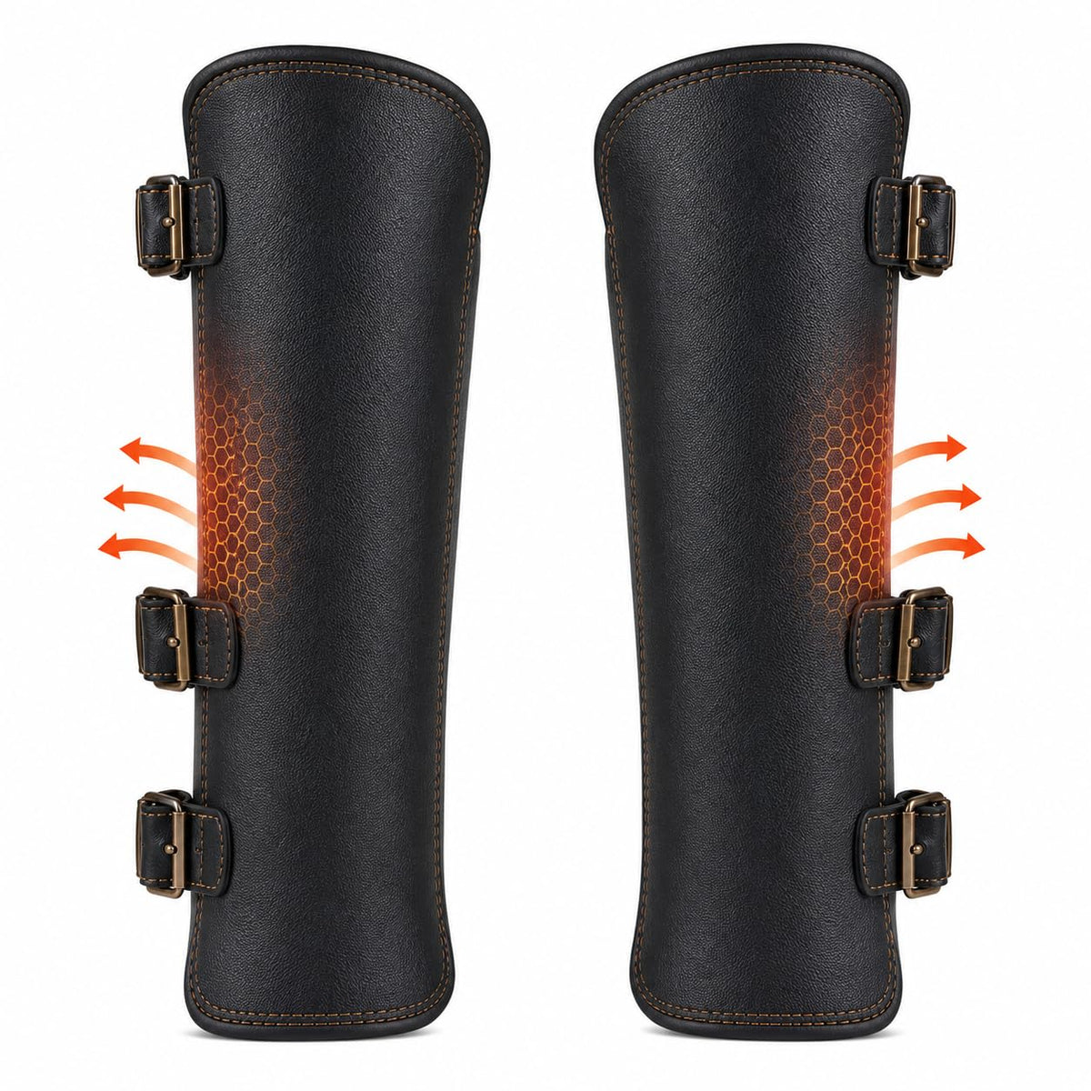 Motorcycle Heat Shield Leg Guard, Premium Leather, Motorcycle leg Protector Mud Guard