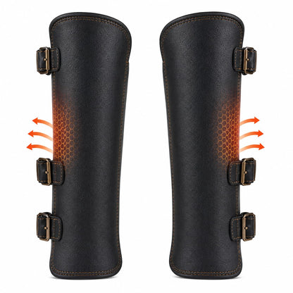 Motorcycle Heat Shield Leg Guard, Premium Leather, Motorcycle leg Protector Mud Guard